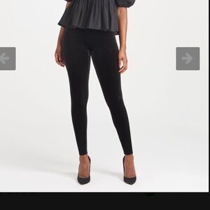 Black velvet Spanx leggings